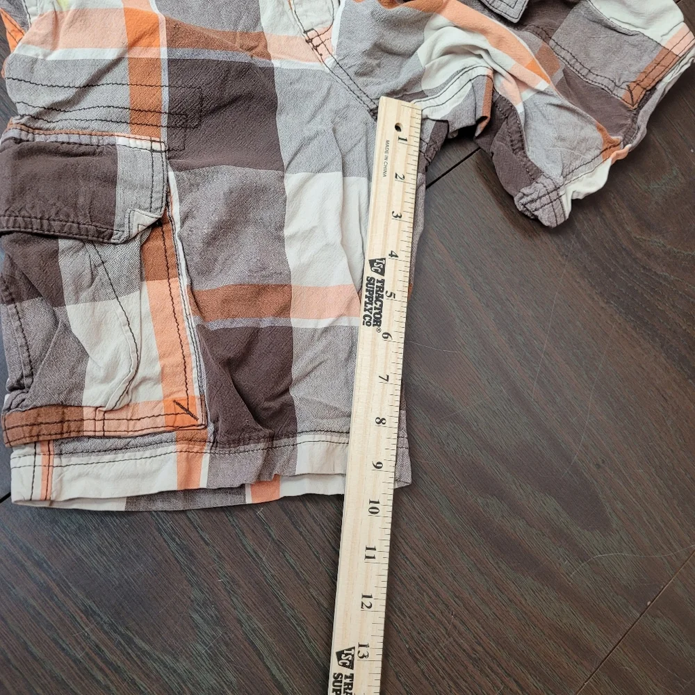 Route 66 Plaid Cargo Shorts